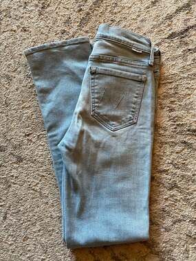MOTHER The Rascal Ankle Jeans Light Wash Straight Leg Denim Size 24